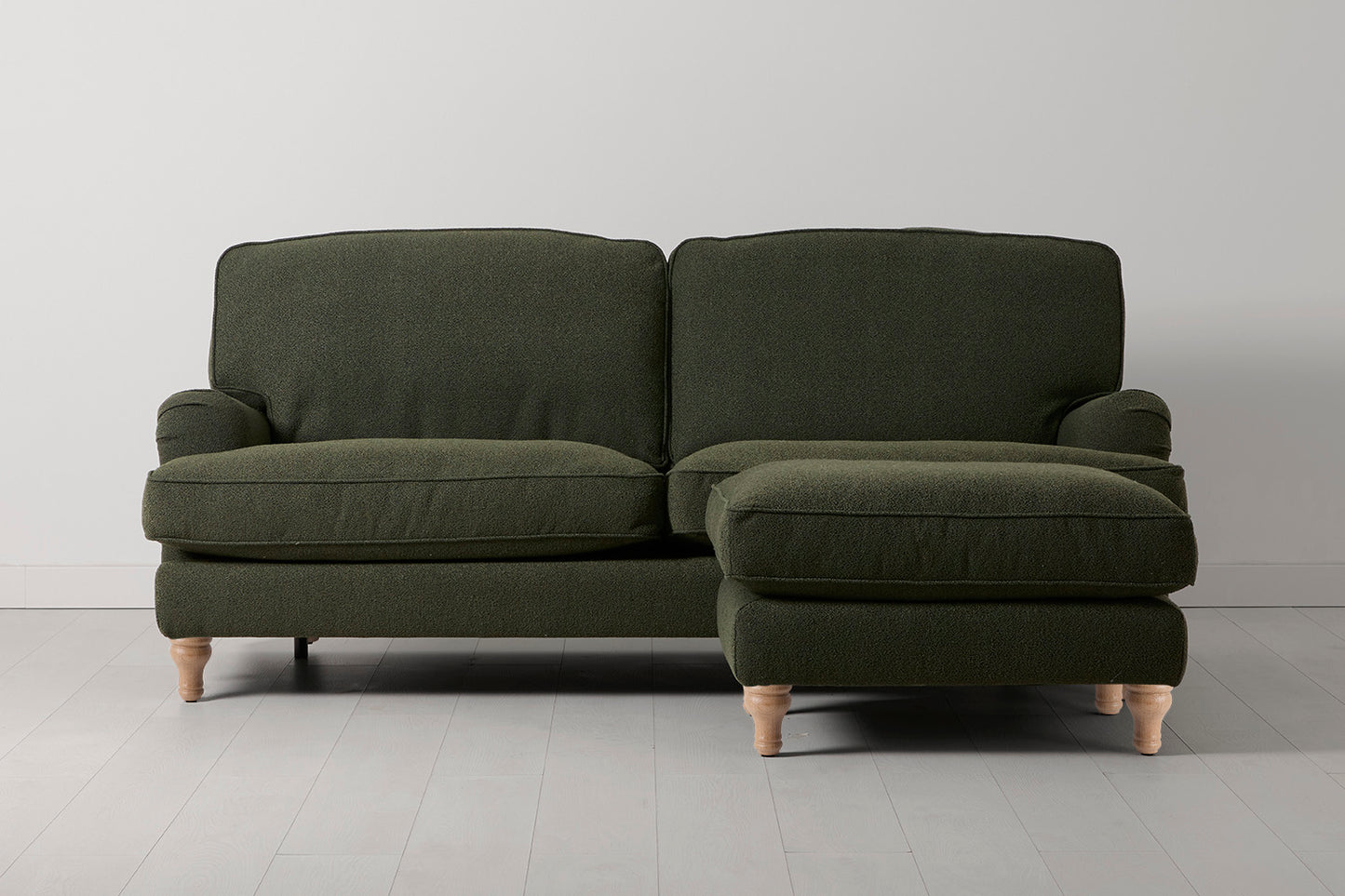 Model 15 3 Seater Sofa with Ottoman, Oak / Fern