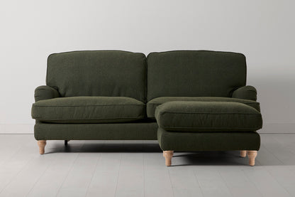 Model 15 3 Seater Sofa with Ottoman, Oak / Fern