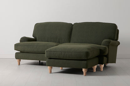 Model 15 3 Seater Sofa with Ottoman, Oak / Fern