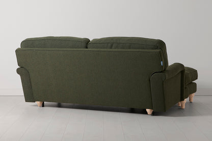 Model 15 3 Seater Sofa with Ottoman, Oak / Fern
