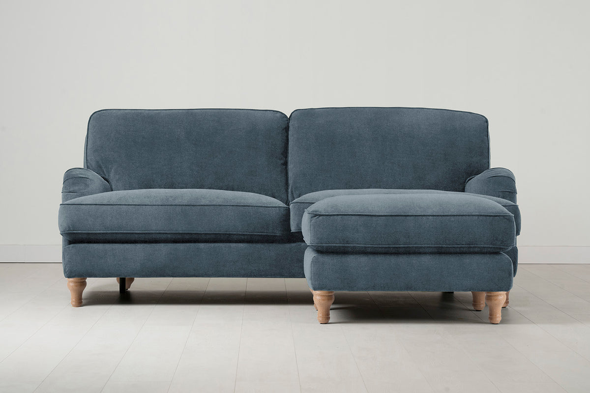 Model 15 3 Seater Sofa with Ottoman, Oak / Hydro
