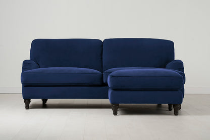 Model 15 3 Seater Sofa with Ottoman, Indigo