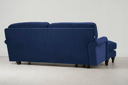 Model 15 3 Seater Sofa with Ottoman, Indigo