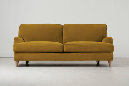 Model 15 3 Seater Sofa, Oak / Mustard