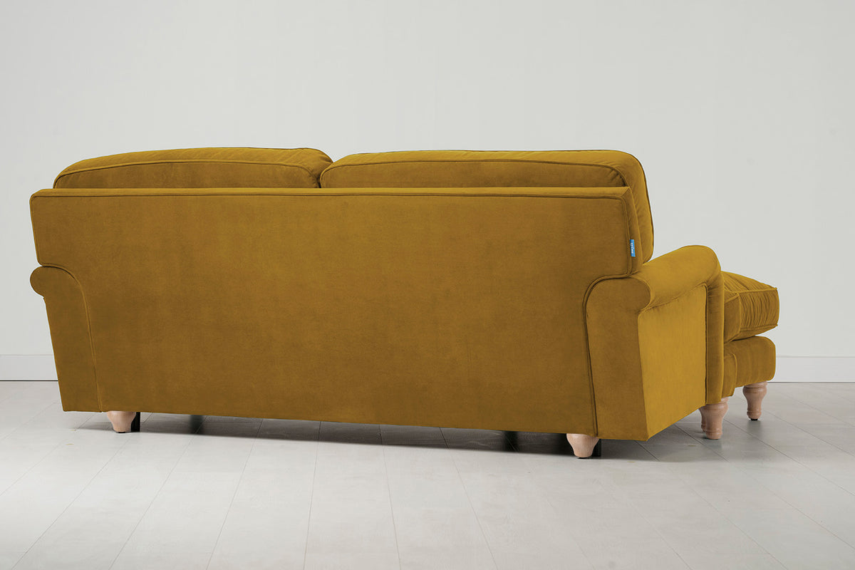 Model 15 3 Seater Sofa with Ottoman, Oak / Mustard