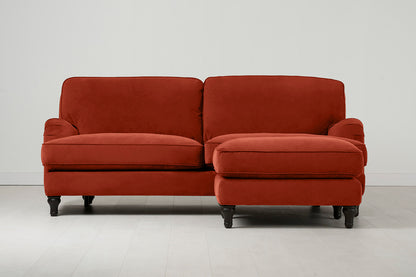 Model 15 3 Seater Sofa with Ottoman, Paprika
