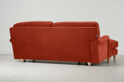 Model 15 3 Seater Sofa with Ottoman, Oak / Paprika