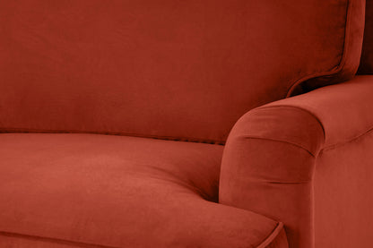 Model 15 3 Seater Sofa with Ottoman, Paprika