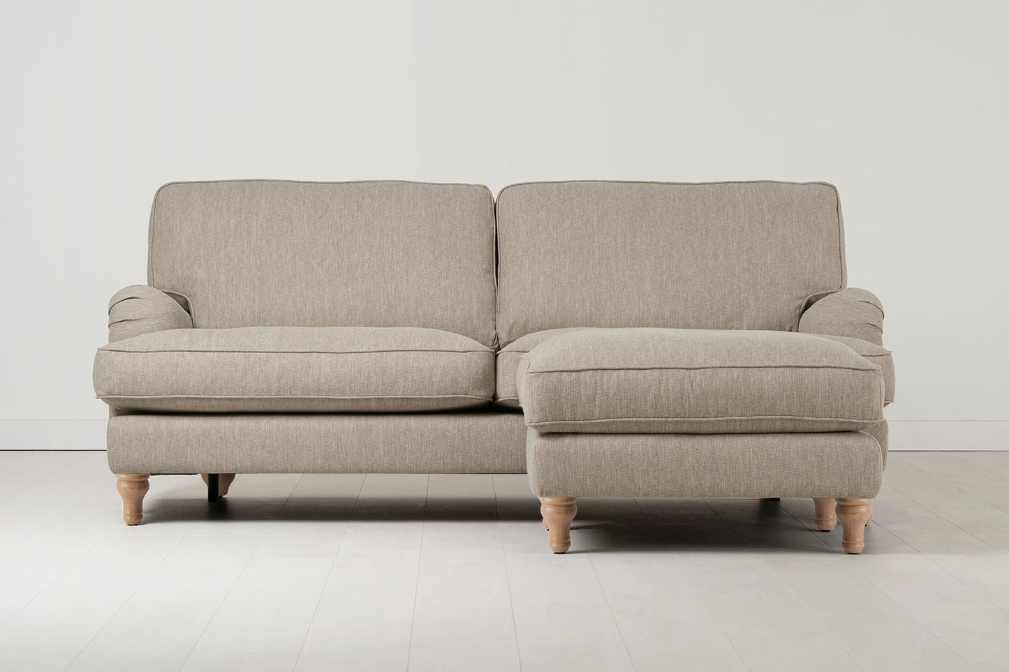 Model 15 3 Seater Sofa with Ottoman, Oak / Pumice