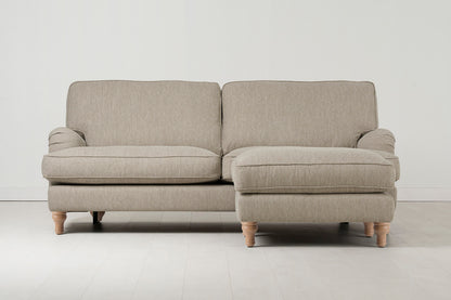 Model 15 3 Seater Sofa with Ottoman, Oak / Pumice
