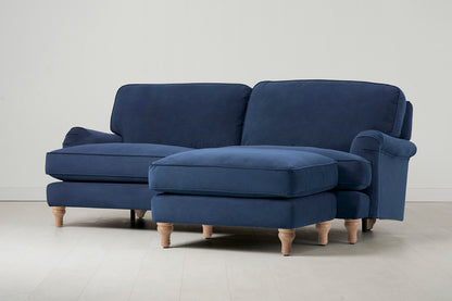 Model 15 3 Seater Sofa with Ottoman, Oak / Teal