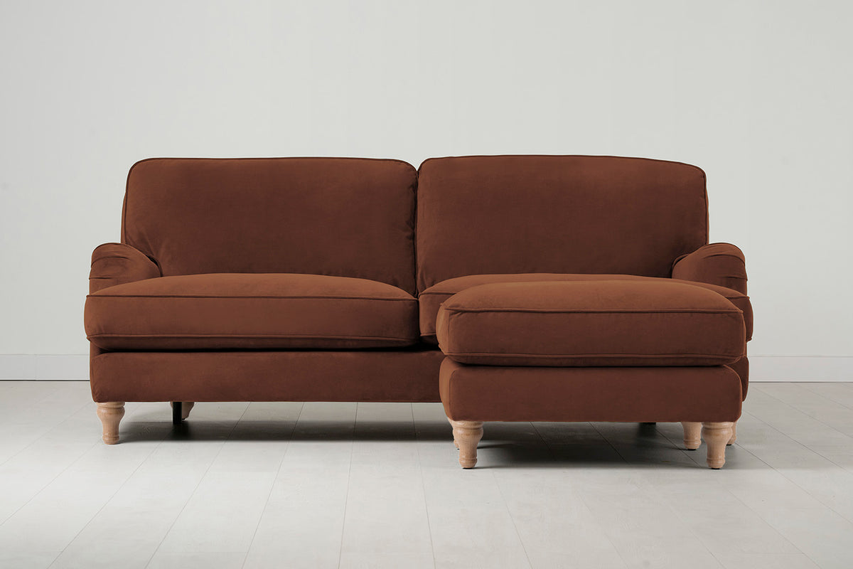 Model 15 3 Seater Sofa with Ottoman, Oak / Umber