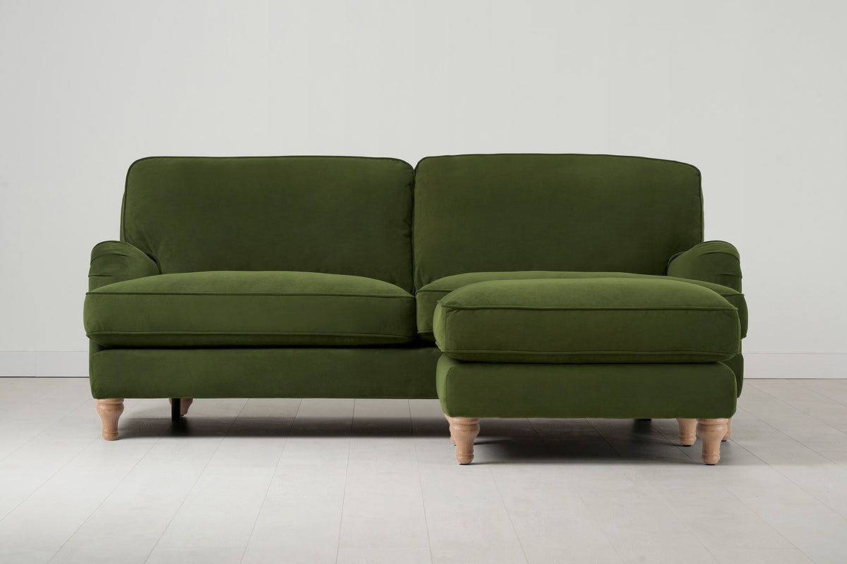 Model 15 3 Seater Sofa with Ottoman, Oak / Vine