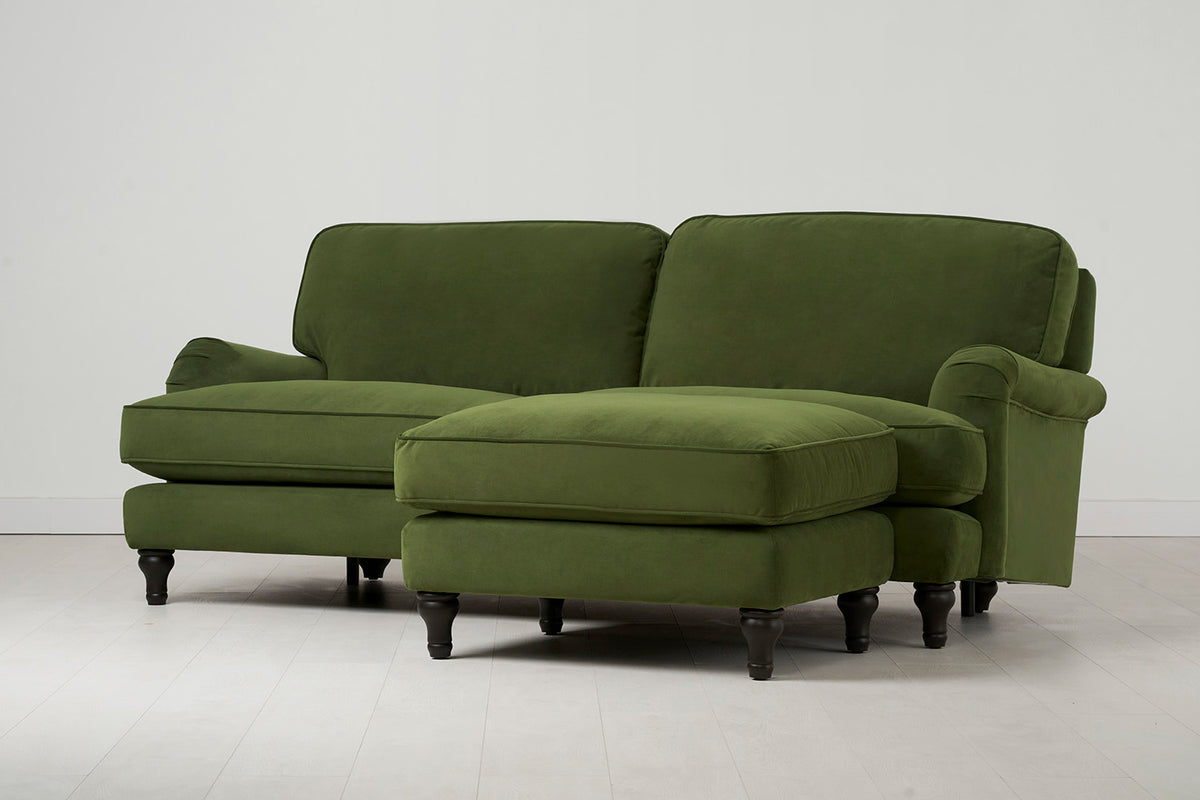 Model 15 3 Seater Sofa with Ottoman, Vine