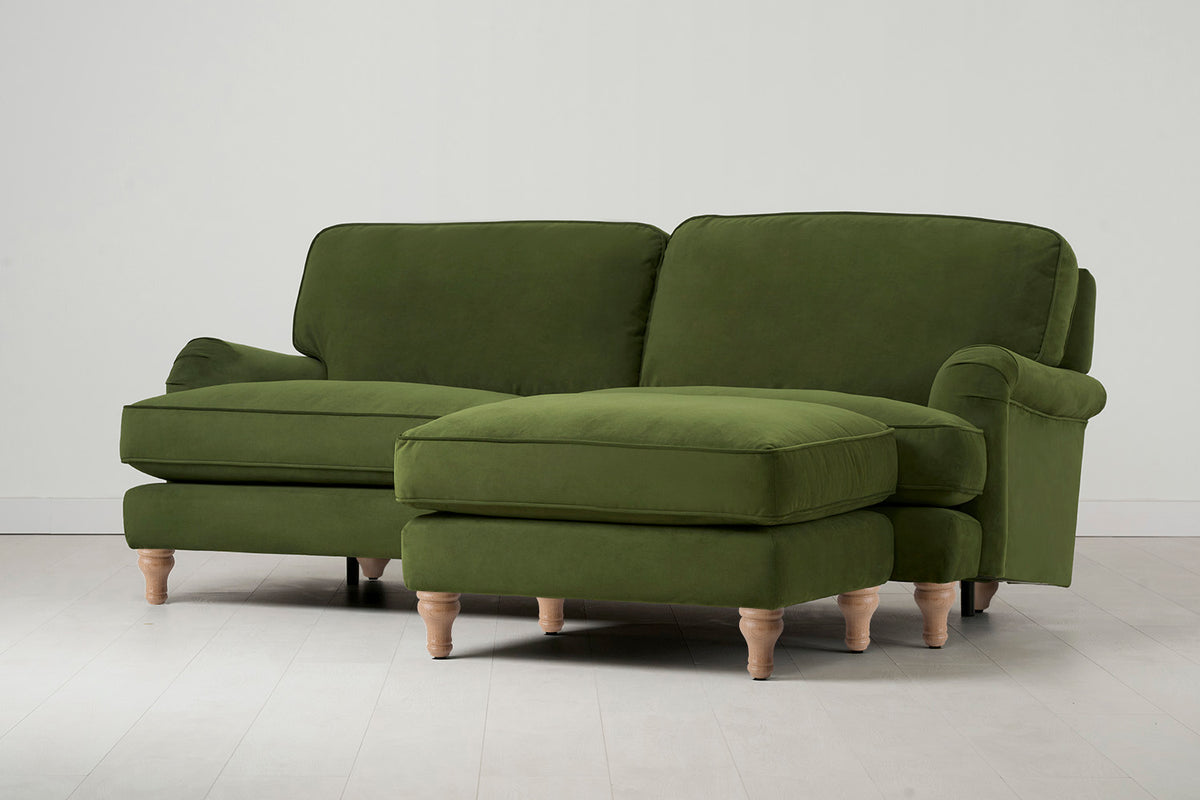 Model 15 3 Seater Sofa with Ottoman, Oak / Vine