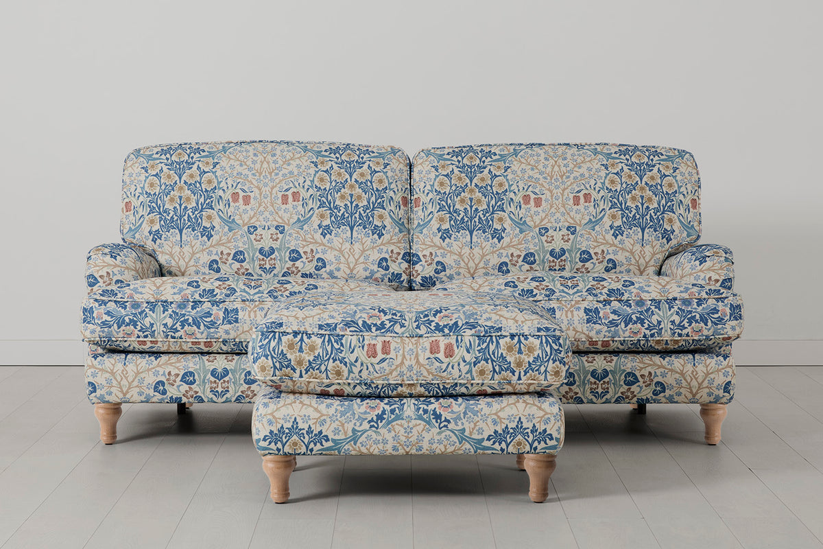 Model 15 3 Seater Sofa with Ottoman, Oak / Blackthorn