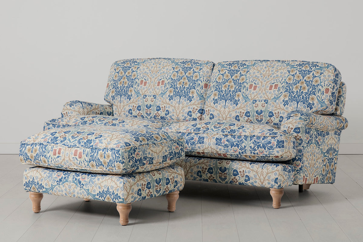 Model 15 3 Seater Sofa with Ottoman, Oak / Blackthorn