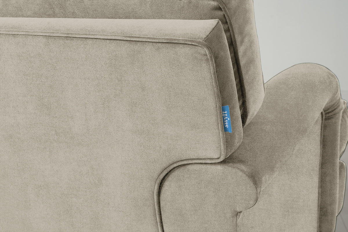 Model 15 3 Seater Sofa with Ottoman, Oak / Flax