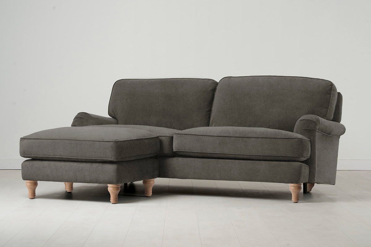 Model 15 3 Seater Sofa with Ottoman, Oak / Mink