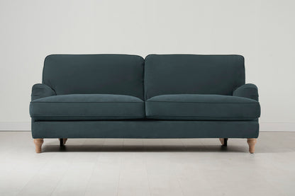 Model 15 3 Seater Sofa with Ottoman, Oak / Petrol