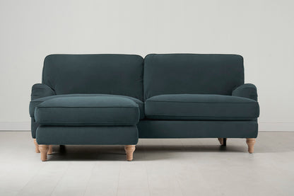 Model 15 3 Seater Sofa with Ottoman, Oak / Petrol
