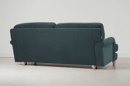 Model 15 3 Seater Sofa with Ottoman, Oak / Petrol