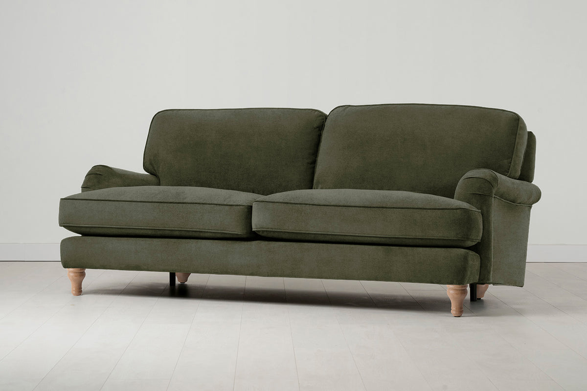 Model 15 3 Seater Sofa with Ottoman, Oak / Pine