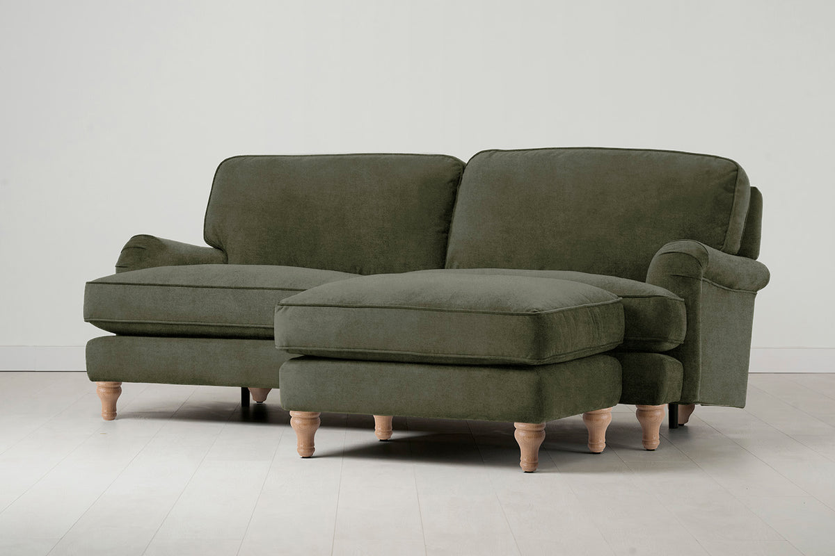 Model 15 3 Seater Sofa with Ottoman, Oak / Pine