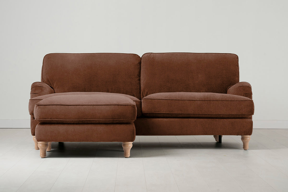 Model 15 3 Seater Sofa with Ottoman, Oak / Russet