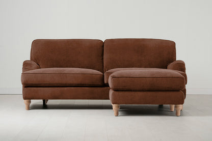 Model 15 3 Seater Sofa with Ottoman, Oak / Russet