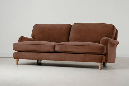 Model 15 3 Seater Sofa with Ottoman, Oak / Russet