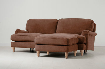 Model 15 3 Seater Sofa with Ottoman, Oak / Russet