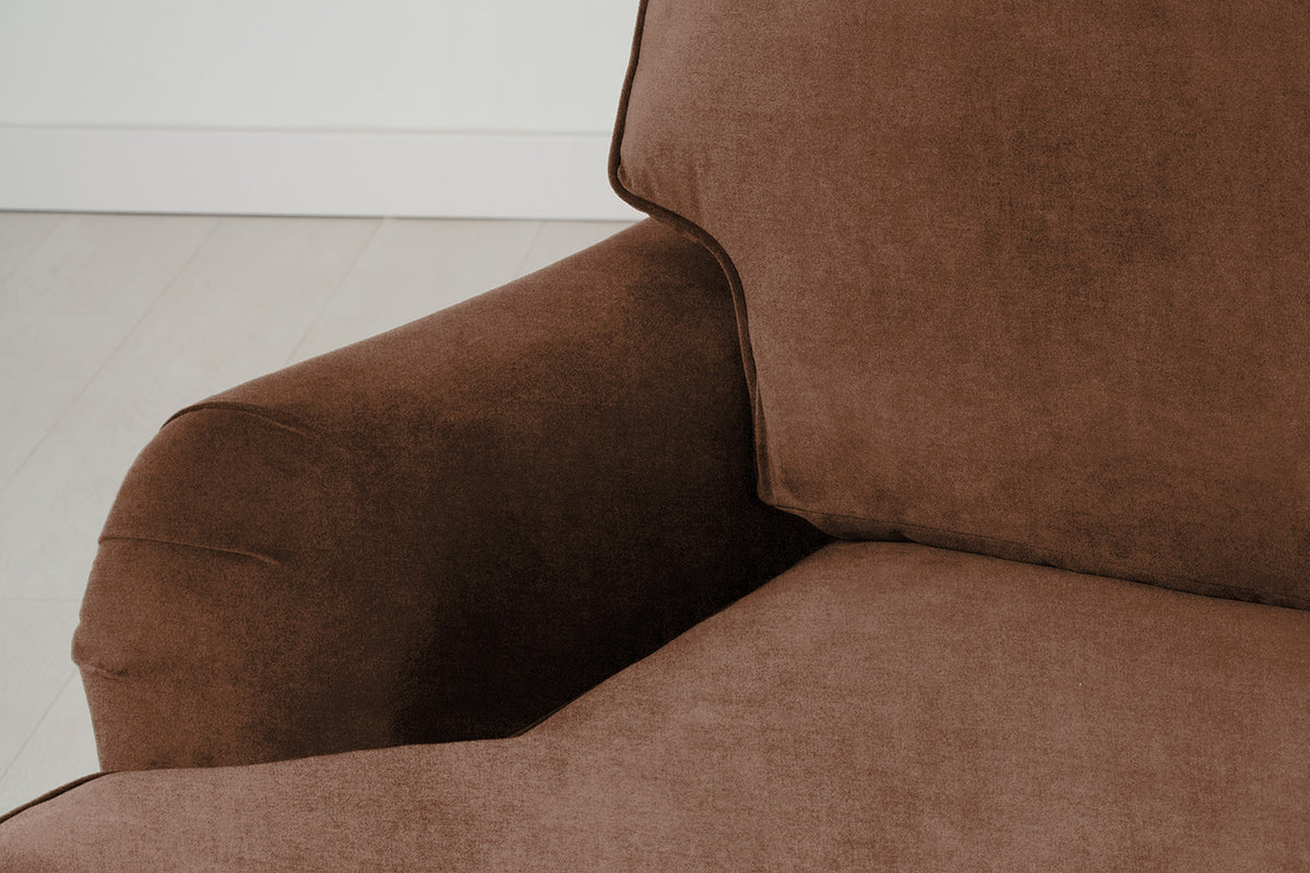 Model 15 3 Seater Sofa with Ottoman, Oak / Russet