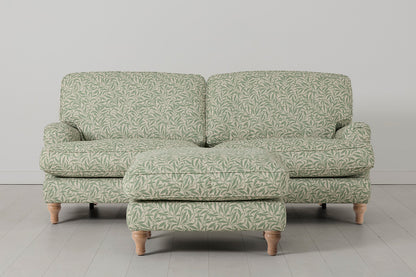 Model 15 3 Seater Sofa with Ottoman, Oak / Willow