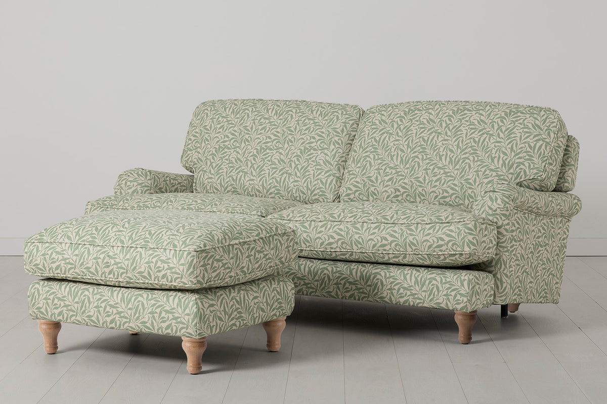 Model 15 3 Seater Sofa with Ottoman, Oak / Willow