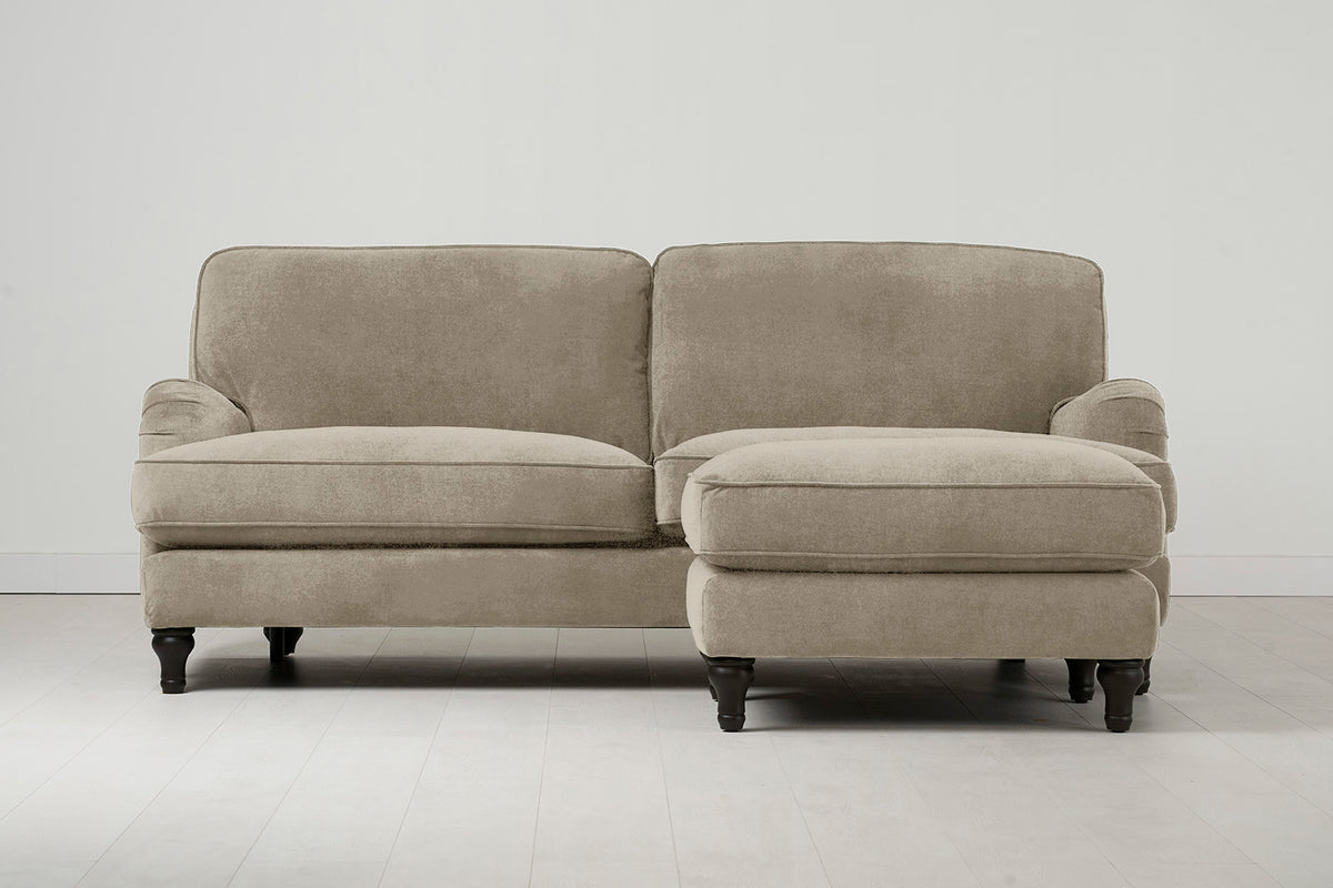 Model 15 3 Seater Sofa with Ottoman, Flax