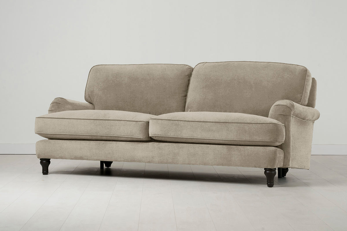 Model 15 3 Seater Sofa with Ottoman, Flax