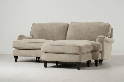 Model 15 3 Seater Sofa with Ottoman, Flax