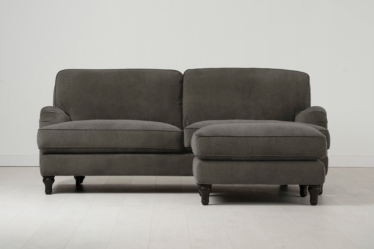 Model 15 3 Seater Sofa with Ottoman, Mink