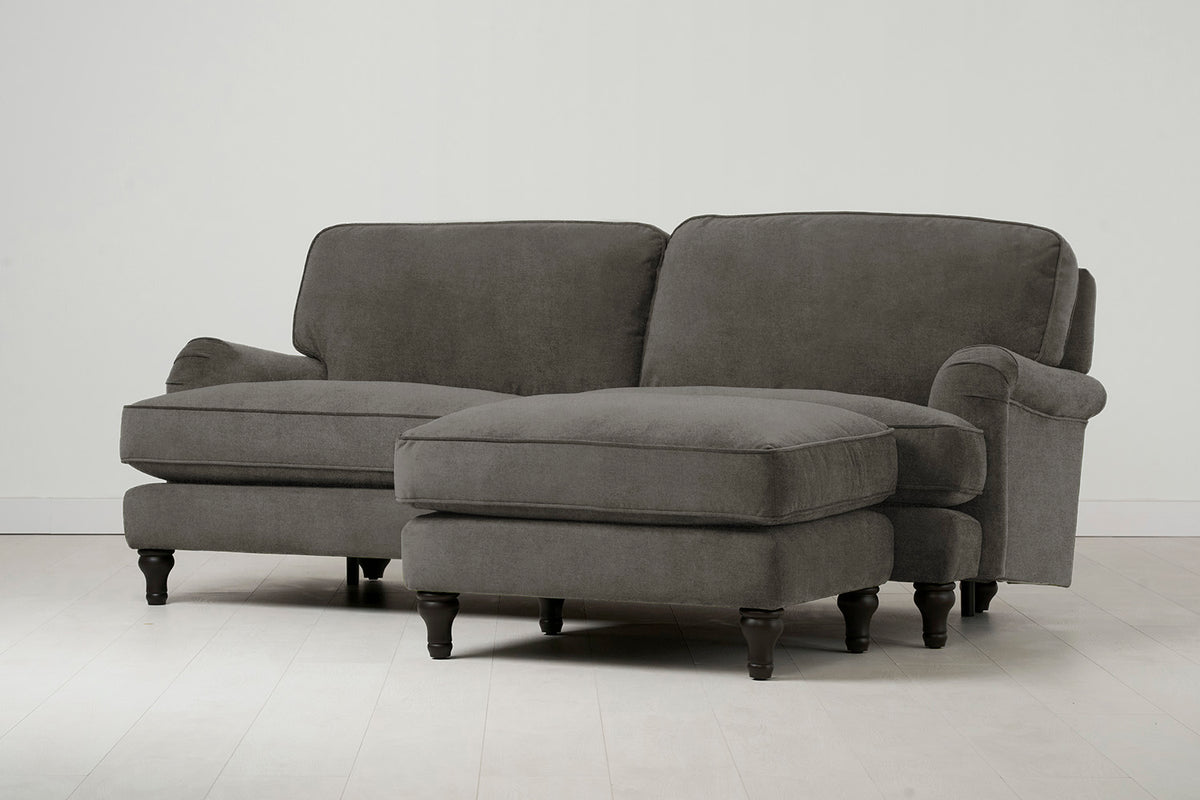Model 15 3 Seater Sofa with Ottoman, Mink
