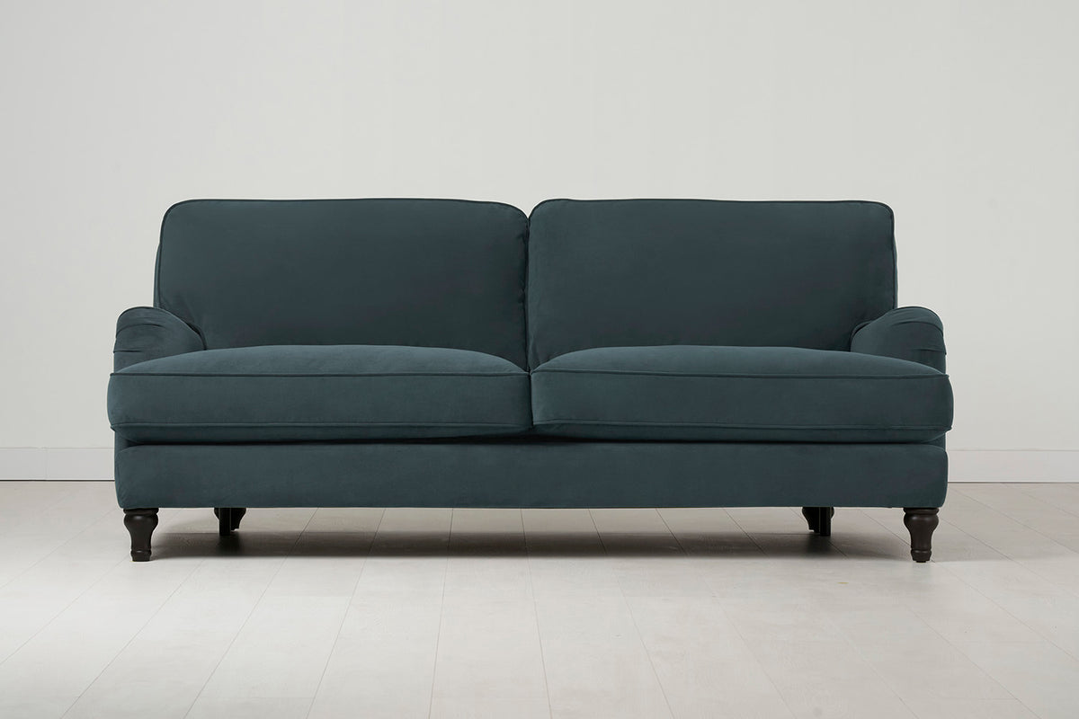 Model 15 3 Seater Sofa with Ottoman, Petrol