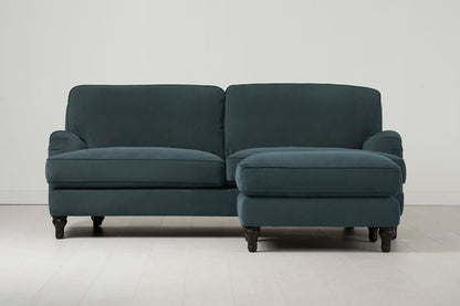 Model 15 3 Seater Sofa with Ottoman, Petrol