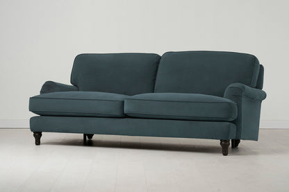 Model 15 3 Seater Sofa with Ottoman, Petrol
