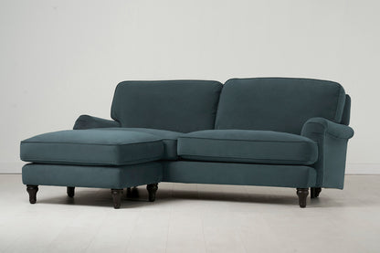 Model 15 3 Seater Sofa with Ottoman, Petrol
