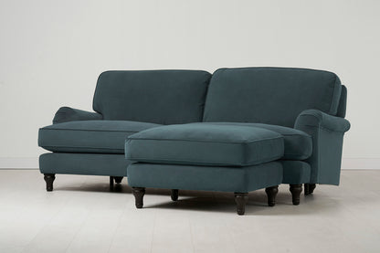 Model 15 3 Seater Sofa with Ottoman, Petrol