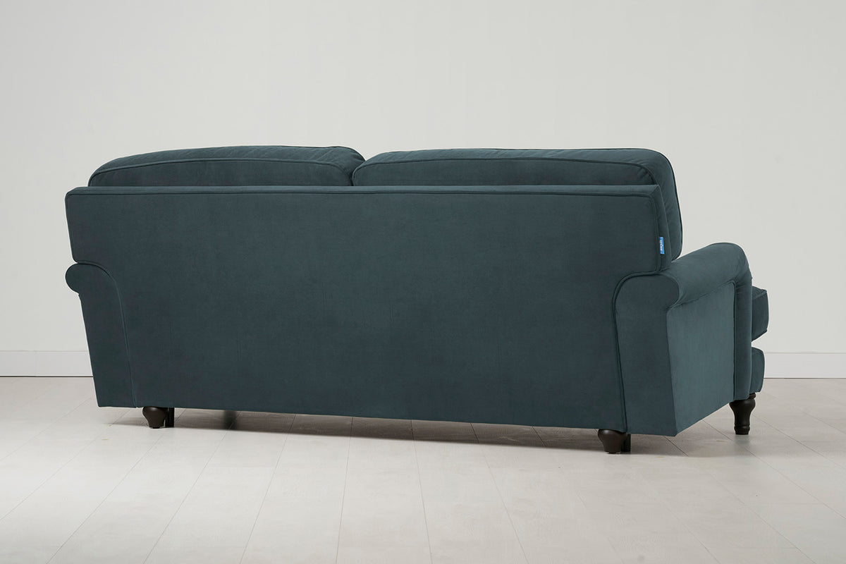 Model 15 3 Seater Sofa with Ottoman, Petrol