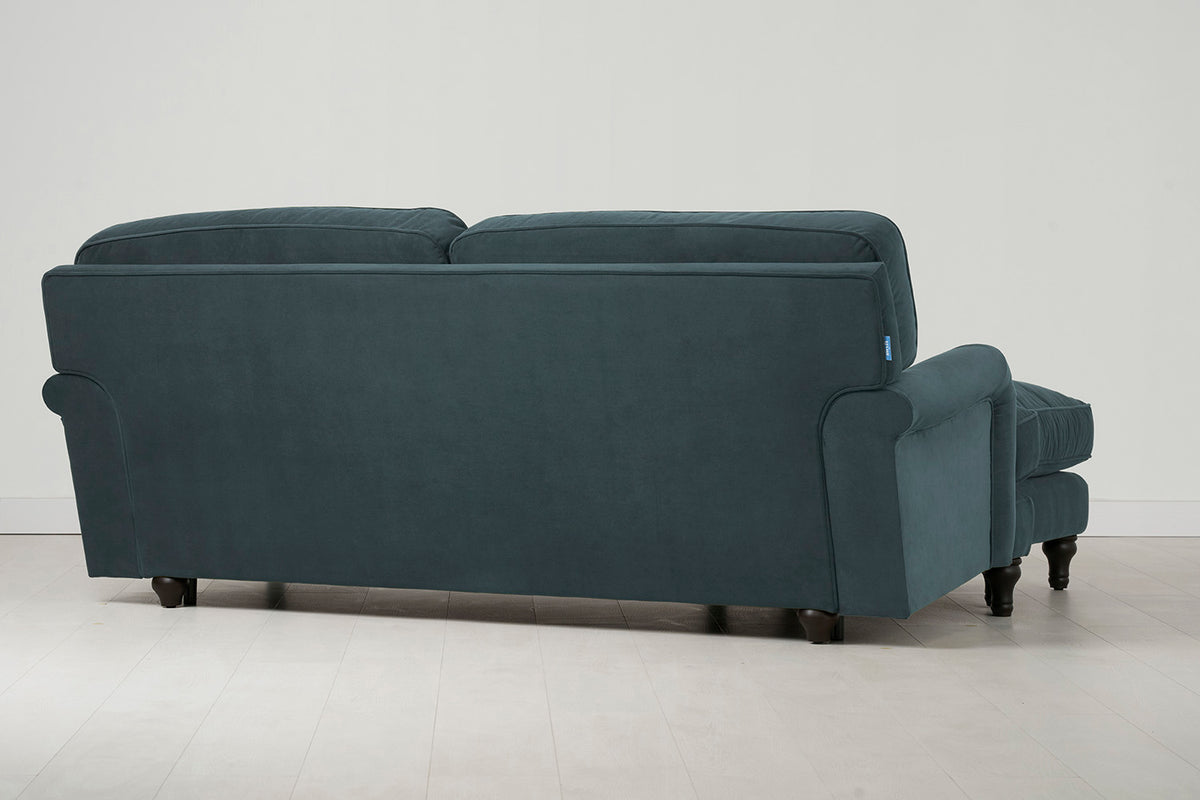 Model 15 3 Seater Sofa with Ottoman, Petrol