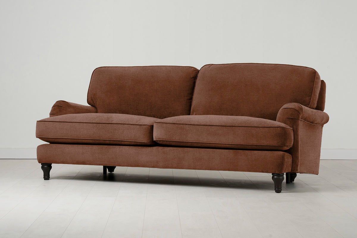 Model 15 3 Seater Sofa with Ottoman, Russet