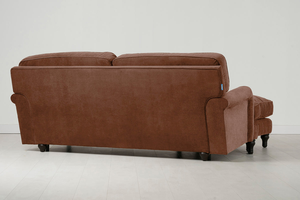 Model 15 3 Seater Sofa with Ottoman, Russet