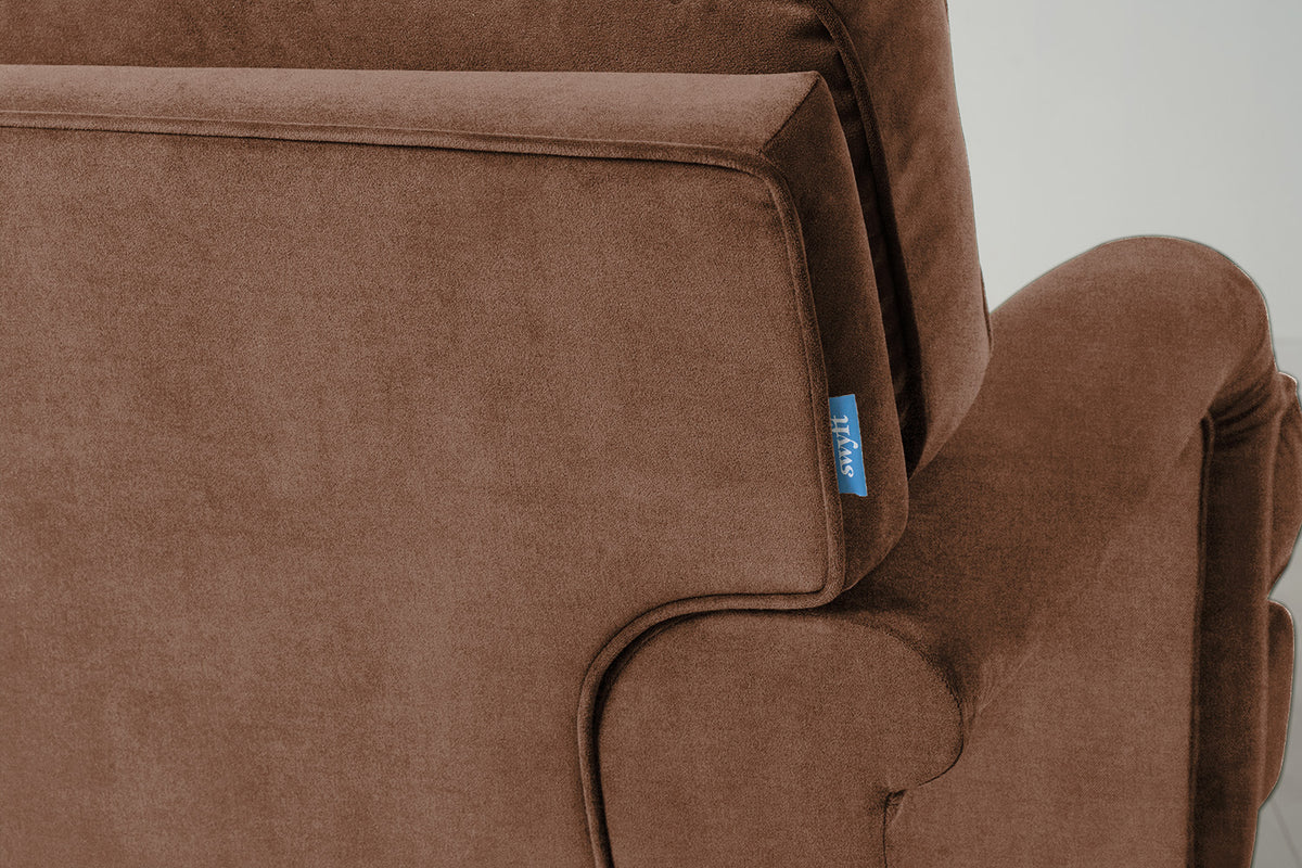 Model 15 3 Seater Sofa with Ottoman, Russet